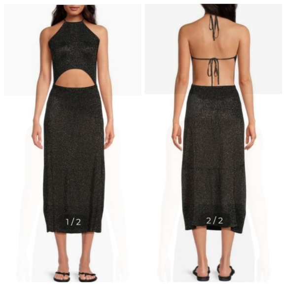 New Solid & Striped The Avia Sheath Blackout Cover-Up Midi Dress NWT Medium - Picture 6 of 10